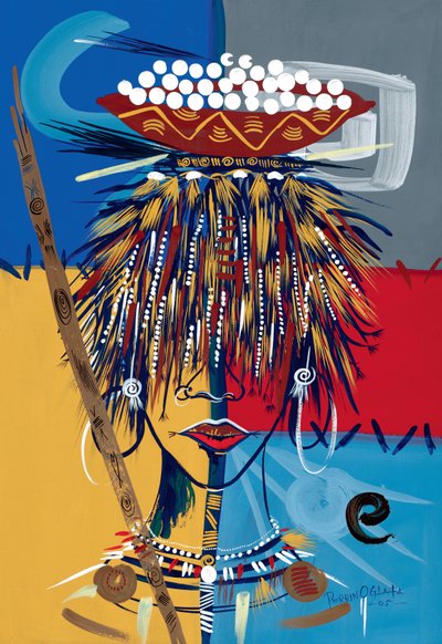 Afrikanische Schönheit 2, 2005 von Oglafa Ebitari Perrin
